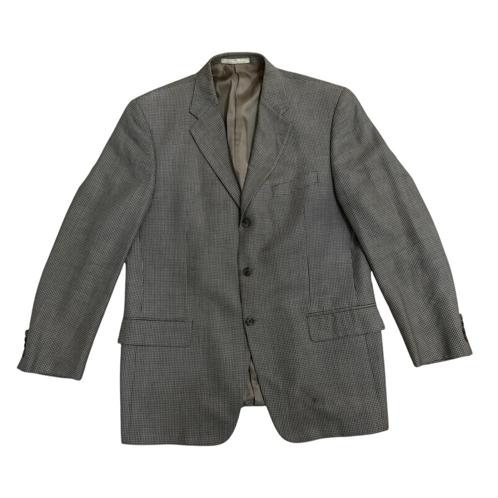 Joseph Abboud Brown Houndstooth Blazer Sport Coat 41R Men’s 3 Button
